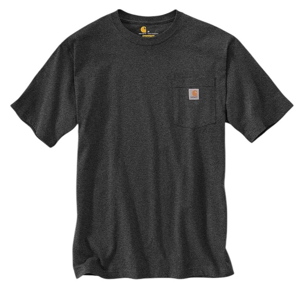 NWT Carhartt Men's K87 Short Sleeve Workwear Pocket T-Shirt Gray Heather Size XL - Picture 3 of 10